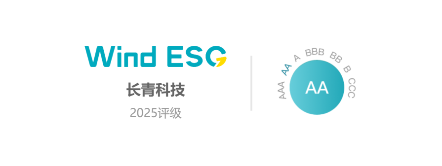 祝賀長(zhǎng)青科技榮獲“上市公司W(wǎng)ind ESG AA”評(píng)級(jí)！